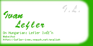 ivan lefler business card